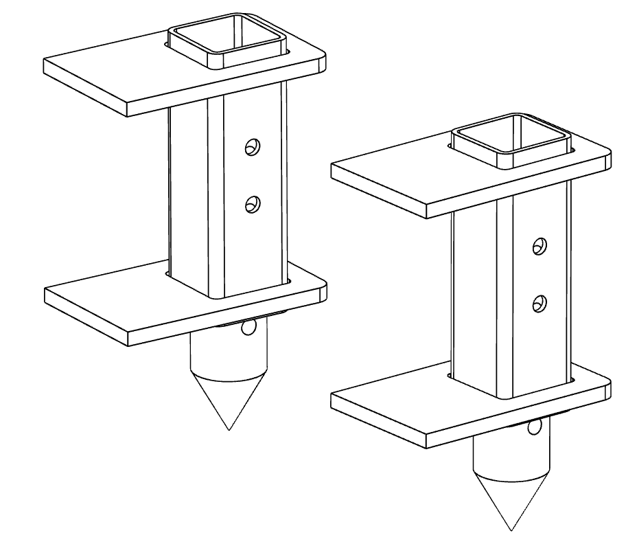 Excavator Blade Ice Spikes