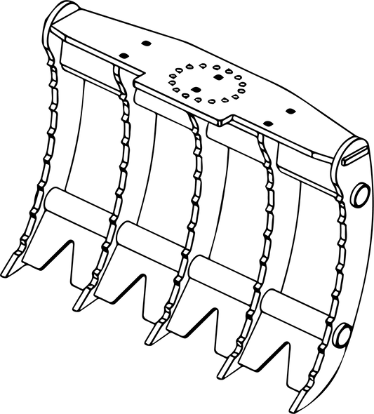 Root Rake excavator attachment